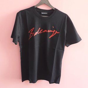 BALENCIAGA MEN BLACK SHORT SLEEVE